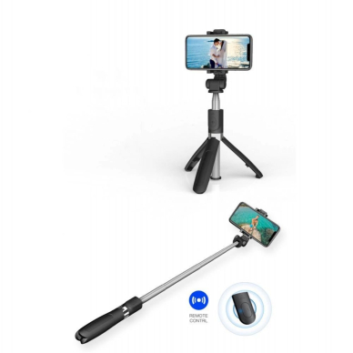 Tech-Protect L01S Bluetooth Asmenukių lazda tripod up to 70cm - Juodas 4