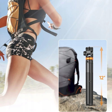 Tech-Protect L03S Bluetooth Asmenukių lazda remote control, tripod up to 148cm 180 head - baltas 6