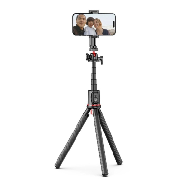 Tech-Protect L07S Bluetooth Asmenukių lazda flexible tripod up to 54cm 360 head - Juodas 3