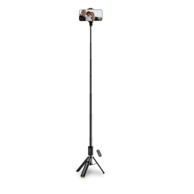 Tech-Protect L08S Bluetooth Asmenukių lazda remote control, tripod up to 141cm - Juodas 1