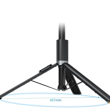 Tech-Protect L08S Bluetooth Asmenukių lazda remote control, tripod up to 141cm - Juodas 6