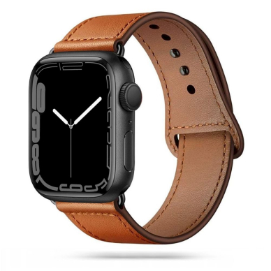 Tech-Protect Leatherfit Apyrankė Apple Watch 4 / 5 / 6 / 7 / 8 / 9 / SE (38/40/41 mm) - brown