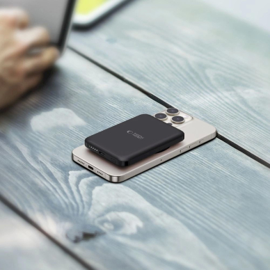 Tech-Protect LifeMag PB10 PowerbankMagSafe 5000mAh 15W USB-C port - Juodas + USB-C Kabelis 7