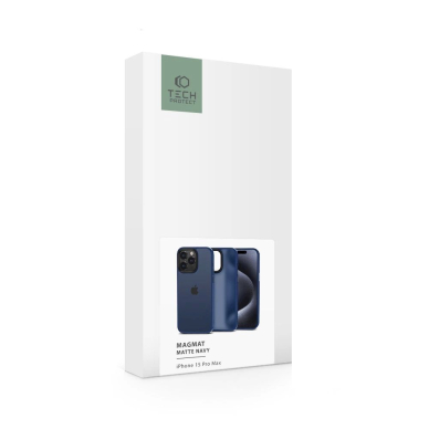 Tech-Protect MagMat Dėklas iPhone 15 Pro Max - navy blue matte 5