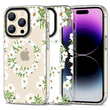 Tech-Protect MagMood MagSafe Dėklas iPhone 15 Pro Max - baltas daisies