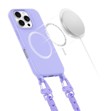 Tech-Protect MagNecklace MagSafe Dėklas Lanyard iPhone 16 Pro Max - violetinis 3