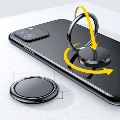 Tech-Protect Magnetic Phone Ring Laikiklis / ringstand function - Juodas 4