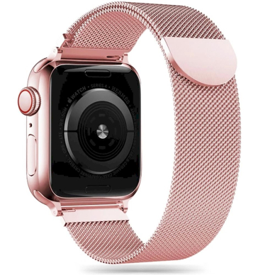 Tech-Protect MilaneseBand Apple Watch 4 / 5 / 6 / 7 / 8 / 9 / SE (38/40/41 mm) - Rožinis