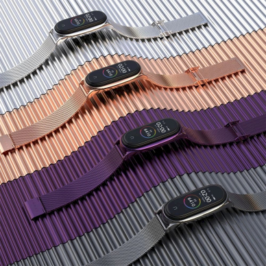 Tech-Protect MilaneseBand Apyrankė Xiaomi Mi Smart Band 7 / 7 NFC - Rožinis 1