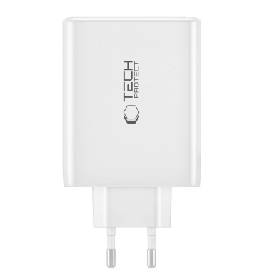 Tech-Protect NC100W-GAN GaN network Įkroviklis  3x USB-C PD 100W / USB-A QC 3.0 - Juodas 1