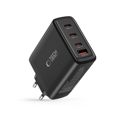 Tech-Protect NC100W-GAN GaN network Įkroviklis  3x USB-C PD 100W / USB-A QC 3.0 - Juodas 5