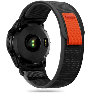 Tech-Protect Nylon Apyrankė Garmin Fenix ​​5/6/6 Pro/7 - Juodas/Orange