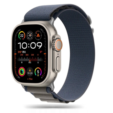 Tech-Protect Nylon Pro Apyrankė Apple Watch 4 / 5 / 6 / 7 / 8 / 9 / SE / Ultra 1 / 2 (42/44/45/49 mm) - Blue-Grey 6