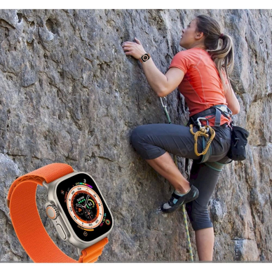 Tech-Protect Nylon Pro Apyrankė Apple Watch 4 / 5 / 6 / 7 / 8 / 9 / SE / Ultra 1 / 2 (42/44/45/49 mm) - Orange 1