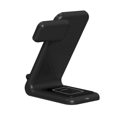 Tech-Protect QI15W-A20 inductive Įkroviklis 3in1 stand smartphone / Ausinės / Apple Watch - Juodas 4