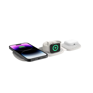 Tech-Protect QI15W-A32 3in1 inductive Įkroviklis MagSafe smartphone / Apple Watch / AirPods - pilkas 2