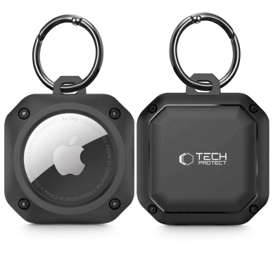 Tech-Protect Rough Pro Dėklas Apple AirTagring - Juodas