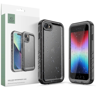 Tech-Protect ShellBox Dėklas waterproof IP68 iPhone 7 / 8 / SE 2020 / 2022 - Juodas