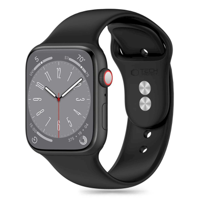 Tech-Protect Silicone Apyrankė Apple Watch 4 / 5 / 6 / 7 / 8 / 9 / SE / Ultra 1 / 2 (42 / 44 / 45 / 49 mm) - Juodas