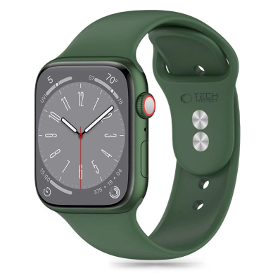 Tech-Protect Silicone Apyrankė Apple Watch 4 / 5 / 6 / 7 / 8 / 9 / SE / Ultra 1 / 2 (42 / 44 / 45 / 49 mm) - Žalias