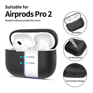 Tech-Protect Silicone Dėklas Apple AirPods Pro 1 / 2 - Juodas 1