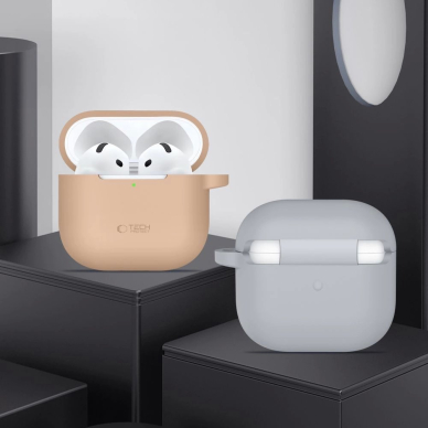 Tech-Protect Silicone Hook Dėklas AirPods 4 - Beige 2