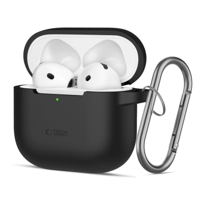 Tech-Protect Silicone Hook Dėklas AirPods 4 - Juodas