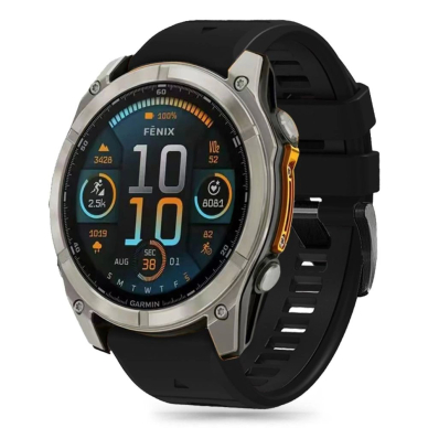 Tech-Protect Silicone Line Apyrankė Garmin Fenix 5 / 6 / 6 Pro / 7 / 8 (47 mm) / E - Juodas