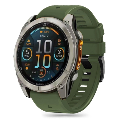 Tech-Protect Silicone Line Apyrankė Garmin Fenix 5X / 5X Plus / 6X / 6X Pro / 7X / 8 (51 mm) - Žalias