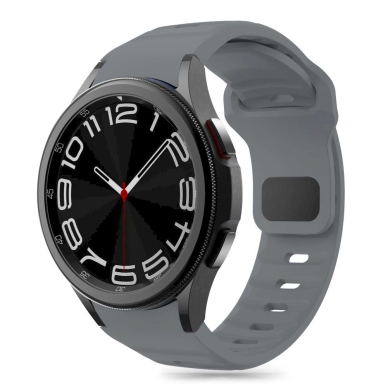 Tech-Protect Silicone Line Apyrankė Samsung Galaxy Watch 4 / 5 / 5 Pro / 6 / 7 / FE - Pilkas