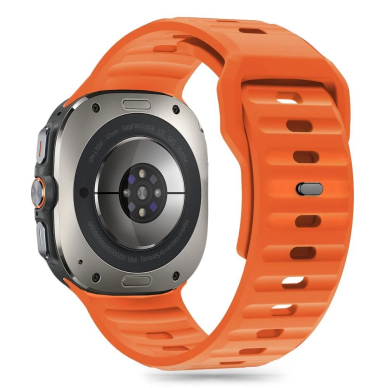 Tech-Protect Silicone Line Apyrankė Samsung Galaxy Watch Ultra (47mm) - Oranžinė 2