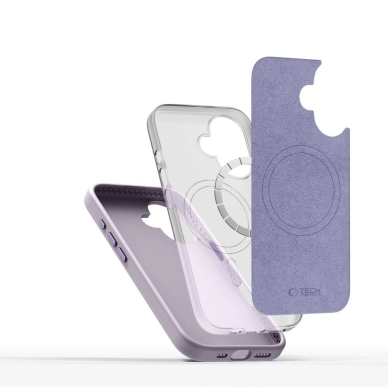 Tech-Protect Silicone PU MagSafe iPhone 16 Dėklas - Violetinis 2