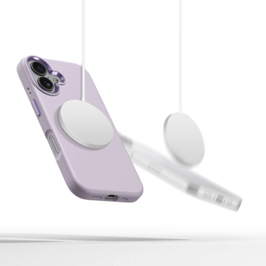 Tech-Protect Silicone PU MagSafe iPhone 16 Dėklas - Violetinis 3