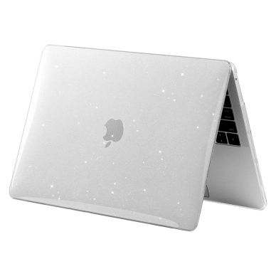 Tech-Protect SmartShell Dėklas MacBook Air 13 M2 / M3 / 2022-2024 - Permatomas glitter 1