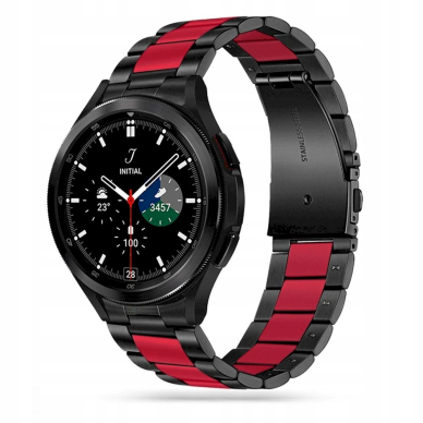 Tech-Protect Stainless Apyrankė Samsung Galaxy Watch 4/5/5 Pro/6/7/FE - Juodas  Red