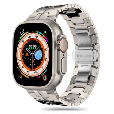 Tech-Protect Stainless Line Apyrankė Apple Watch 4 / 5 / 6 / 7 / 8 / 9 / SE / Ultra 1 / 2 (42/44/45/49 mm) - titanium