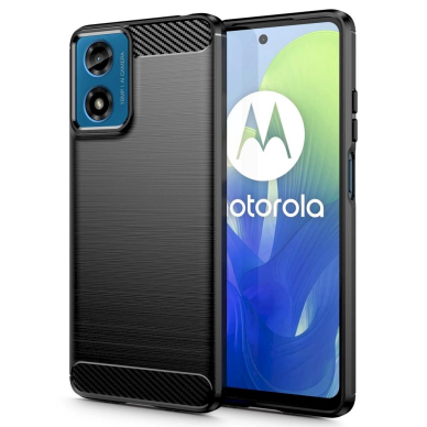 Tech-Protect TPUCarbon Dėklas Motorola Moto G24 / G24 Power / G04 - Juodas