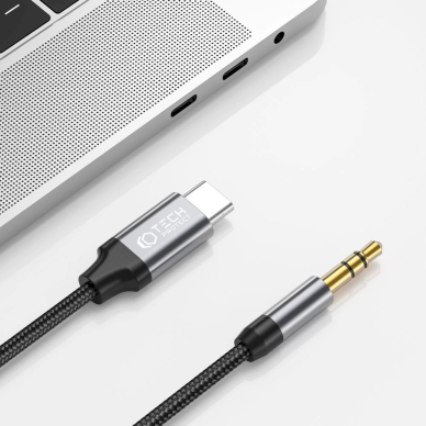 Tech-Protect UltraBoost audio USB-C / 3.5mm mini jack Kabelis 1 m - Juodas 2