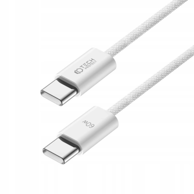 Tech-Protect UltraBoost Classic USB-C / USB-C PD 60W 3A 2m Kabelis - baltas 2