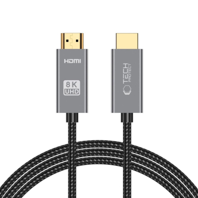 Tech-Protect UltraBoost HDMI 2.1 / HDMI 2.1 4K 120Hz / 8K 60HZ Kabelis 2m - Juodas