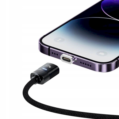 Tech-Protect UltraBoost magnetic 2in1 Kabelis USB-C - Lightning / USB-C PD 27W 3A 2m - Juodas 1