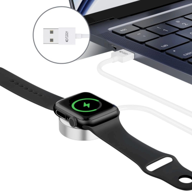 Tech-Protect UltraBoost magnetic inductive Įkroviklis USB-A connector Apple Watch 1.2m - baltas 3