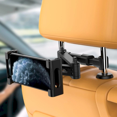 Tech-Protect V1 telescopic car headrest Telfono laikiklis - Juodas 5