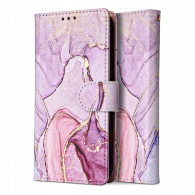 Tech-Protect Wallet case for Samsung Galaxy A55 5G - rožinis marble 5