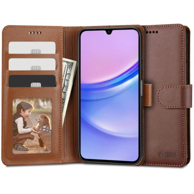 Tech-Protect Wallet Dėklas Samsung Galaxy A15 4G / 5G - brown