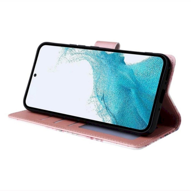 Tech-Protect Wallet Dėklas Samsung Galaxy A15 4G / 5G - Rožinis marble 3