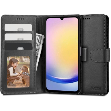 Tech-Protect Wallet Dėklas Samsung Galaxy A25 5G - Juodas