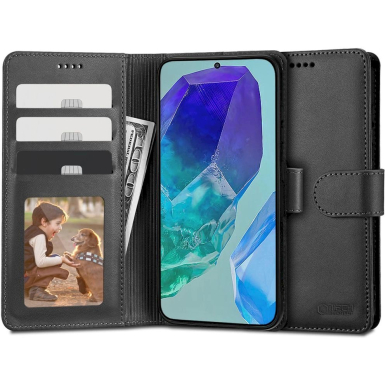 Tech-Protect Wallet Dėklas Samsung Galaxy M55 5G - Juodas