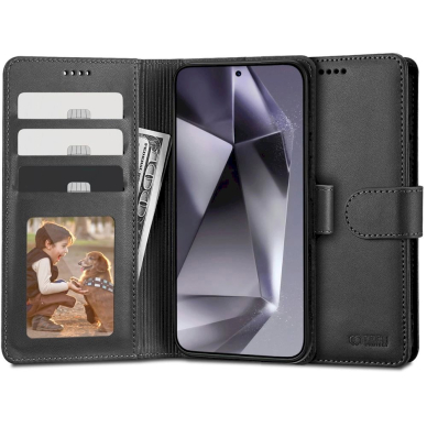 Tech-Protect Wallet Dėklas Samsung Galaxy S24 - Juodas