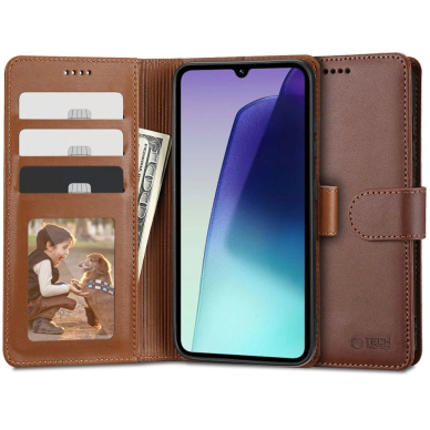 Tech-Protect Wallet Dėklas Xiaomi Redmi 14C / Poco C75 - Rudas